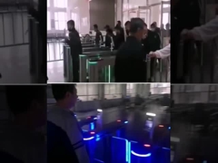 Fußgängeredelstahl des schwingen-Sperren-Drehkreuz-SUS304 mit RFID-Leser